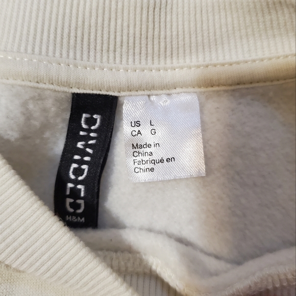 H&M cropped sweatshirt size L - Picture 4 of 5